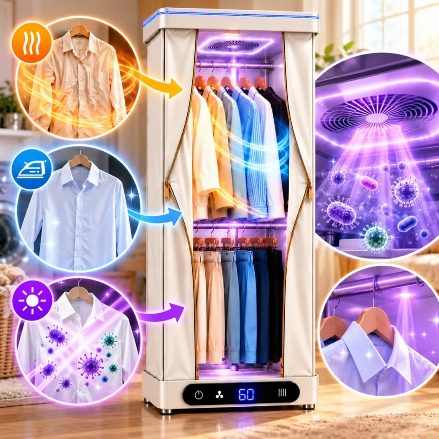 DryFast — Vestavěné antibakteriální UV světlo